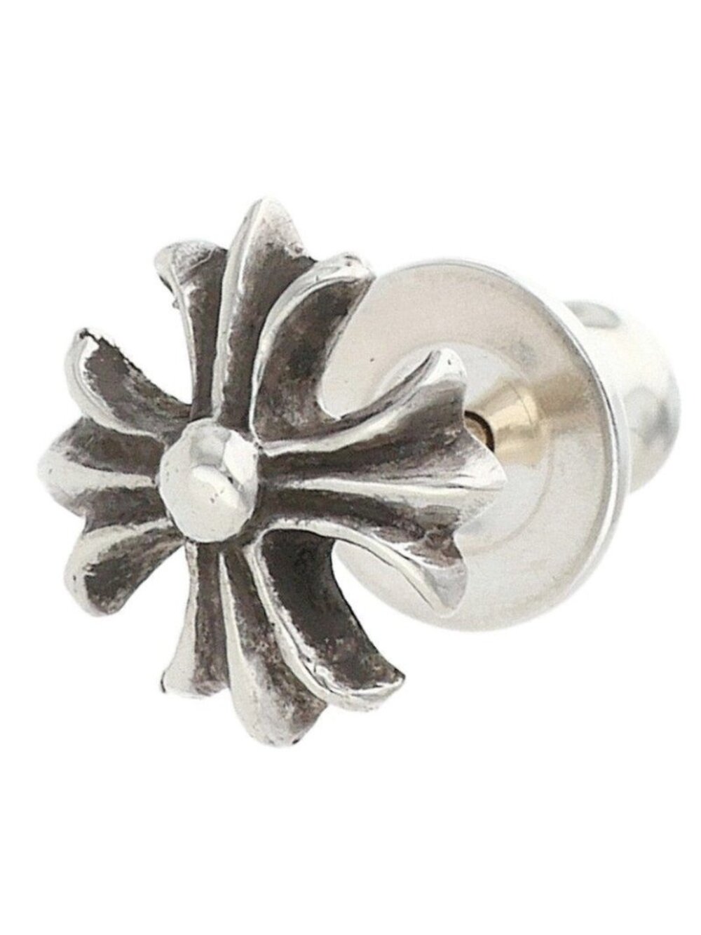 Chrome Hearts CH Pls CH Plus Stud Silver Earrings